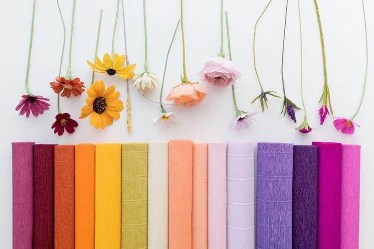 Fleurs en papier ondulé bricolage : 9 idées