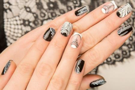Manucure noir et blanc (80 photos): belles idées de design d'ongles