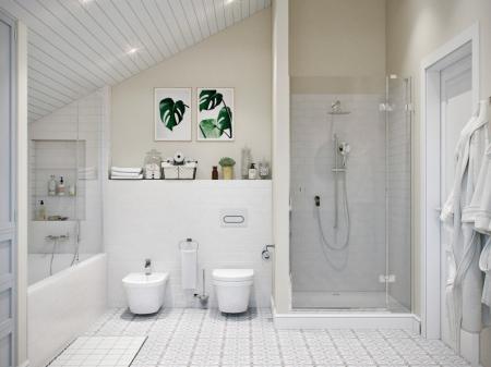 Conception de salle de bain de style scandinave