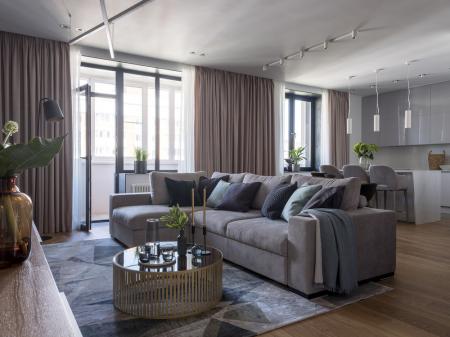 Appartement design dans un style moderne, 109 m².
